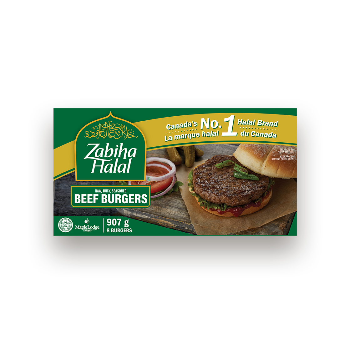 A package of frozen Beef Burgers