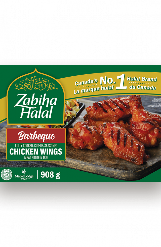 A package of frozen BBQ Style Chicken Wings