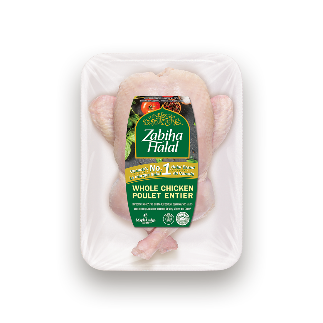 A package of a fresh Whole Tied Chicken